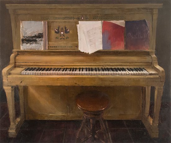 Piano, by Garrett Cook, 2014, Oil on canvas