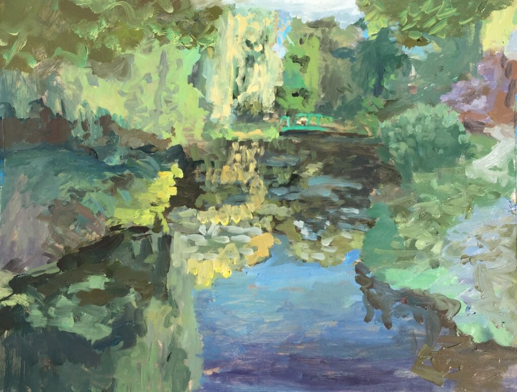 Monet's Pond, by Daniel daSilva, 2015, Oil on panel