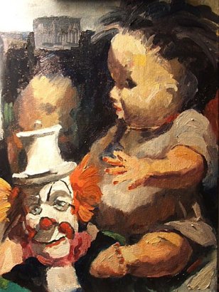 Doll Party 2, by Dean Dalfonzo, oil on canvas