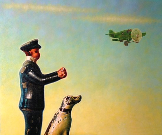 Station Master, by Peter Drake, 2014, Acrylic on canvas
