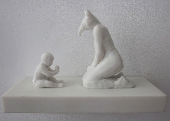 Mother and Child, by Cynthia Eardley, 1990, marble