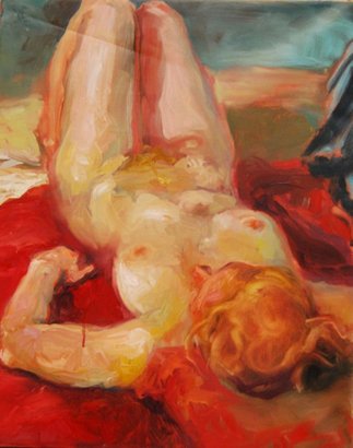 Red Nude, by Nicole Etienne, 2008, oil on linen