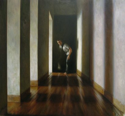Hallway, by Samuel Evensen, 2007, oil on canvas