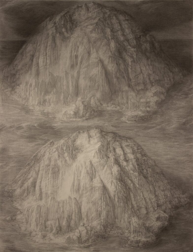 Seascape, by Michèle Fenniak, 2015, Charcoal on paper