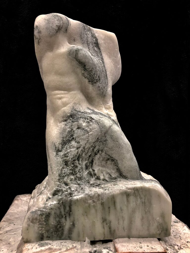 Turn, by Gianluca Giarrizzo, 2018, marble