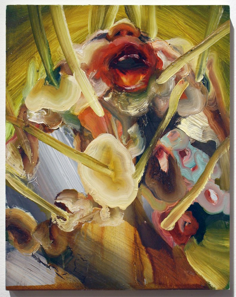 Pierced, by Elizabeth Glaessner, 2014, Acrylic and oil on clayboard
