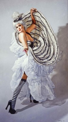 Marti Can Can, by Mikel Glass, 2004, oil on canvas