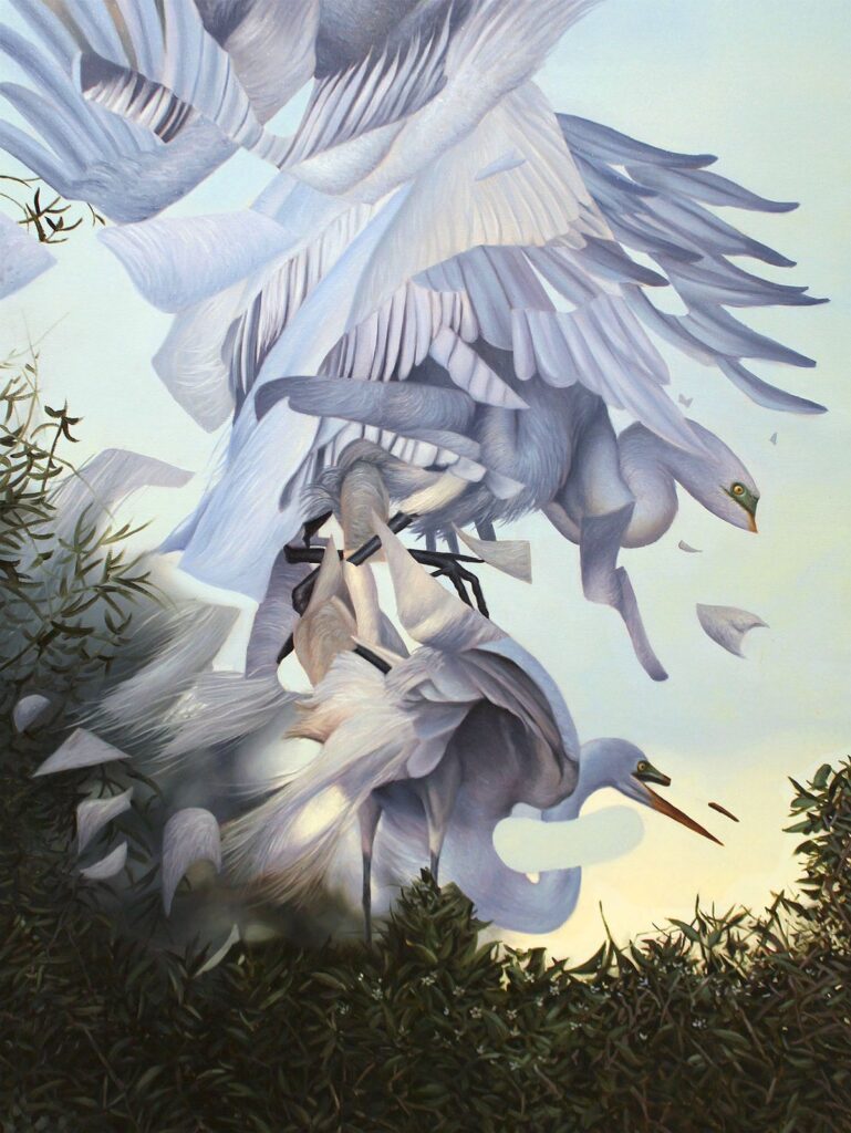 Egrets Angela Gram, by Angela Gram, 2015, Oil on canvas