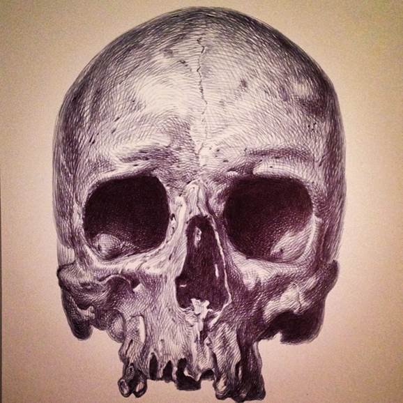 Sapien, by Guno Park, 2014, Ink on paper