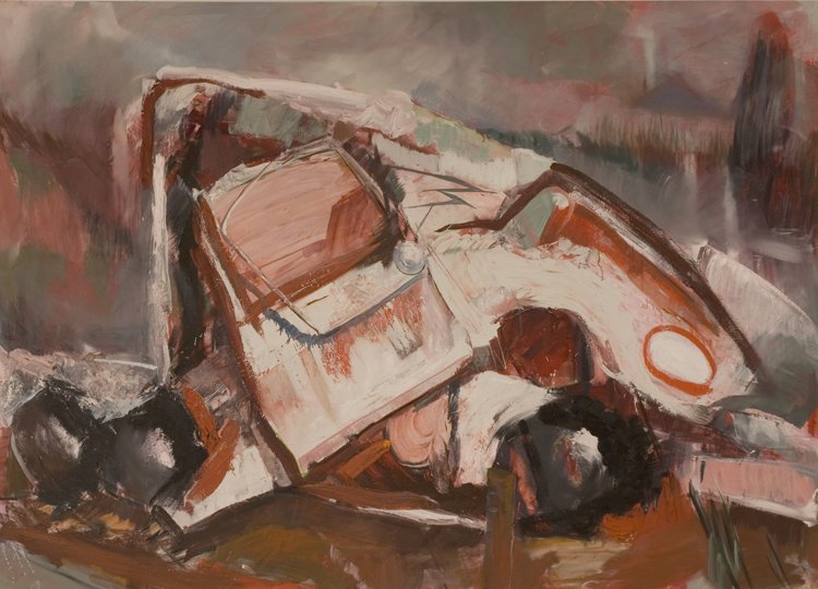JBDomino, by Tom Haniszewski, oil on canvas