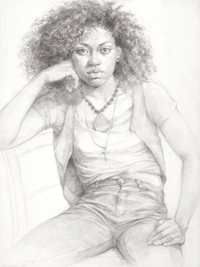 Kassandra, by Ava Harel, 2013, Graphite on paper