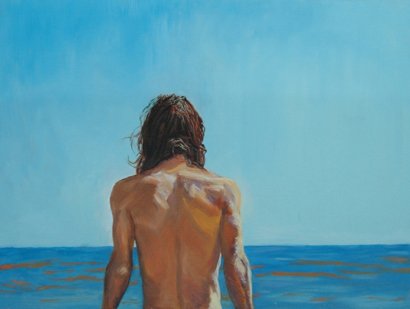 Young Man and the Sea, by Seth Hiler, 2005, oil on linen