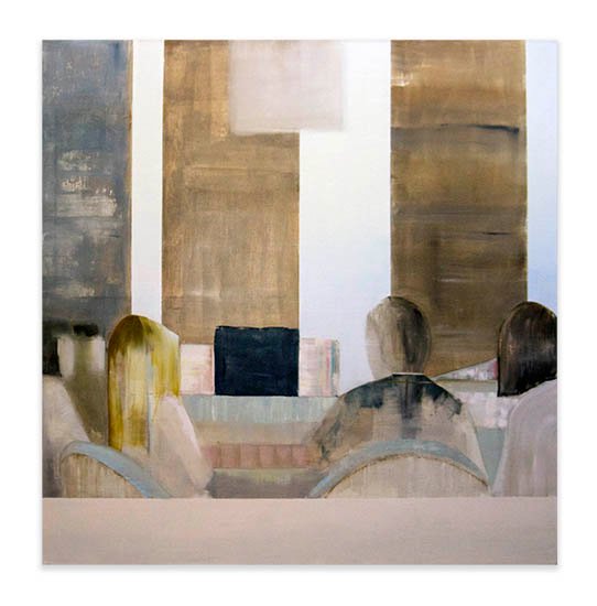 Dinner Table Composition I, by Madeleine Hines, 2014, Oil on canvas