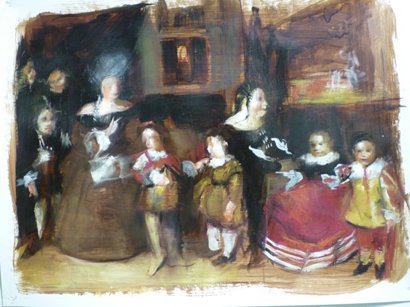 After Velazquez, by Holly Hudson, 2009, Oil on paper