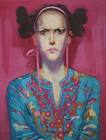 Magenta Ribbon, by Erin Hughes – Lakavathu, 2010, Oil on linen