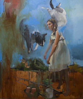Sister Cat, by Caitlin Hurd, 2009, oil on canvas
