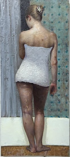 The Bather, by Yunsung Jang, 2016, Oil on paper