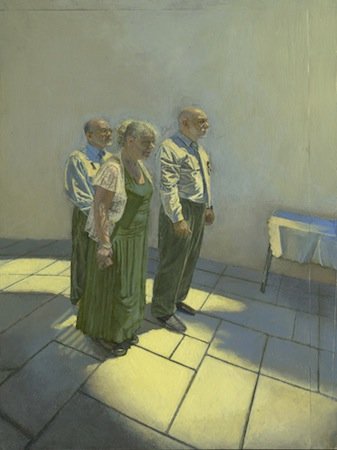 July Wedding, by Maya Brodsky, 2011, Oil on mylar mounted on panel