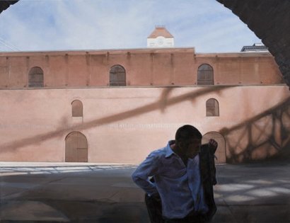 Sniper, by Laura Karetzky, 2008, oil on linen