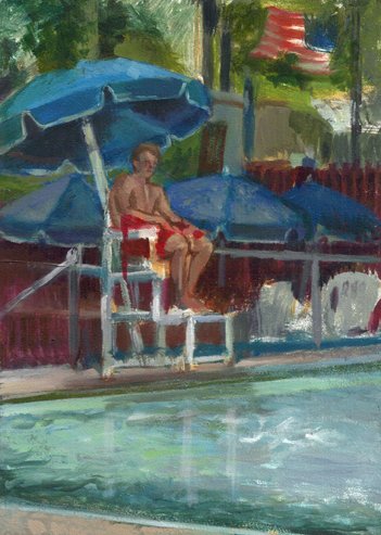 Lifeguard, by Noelle Knight, 2011, Oil on board