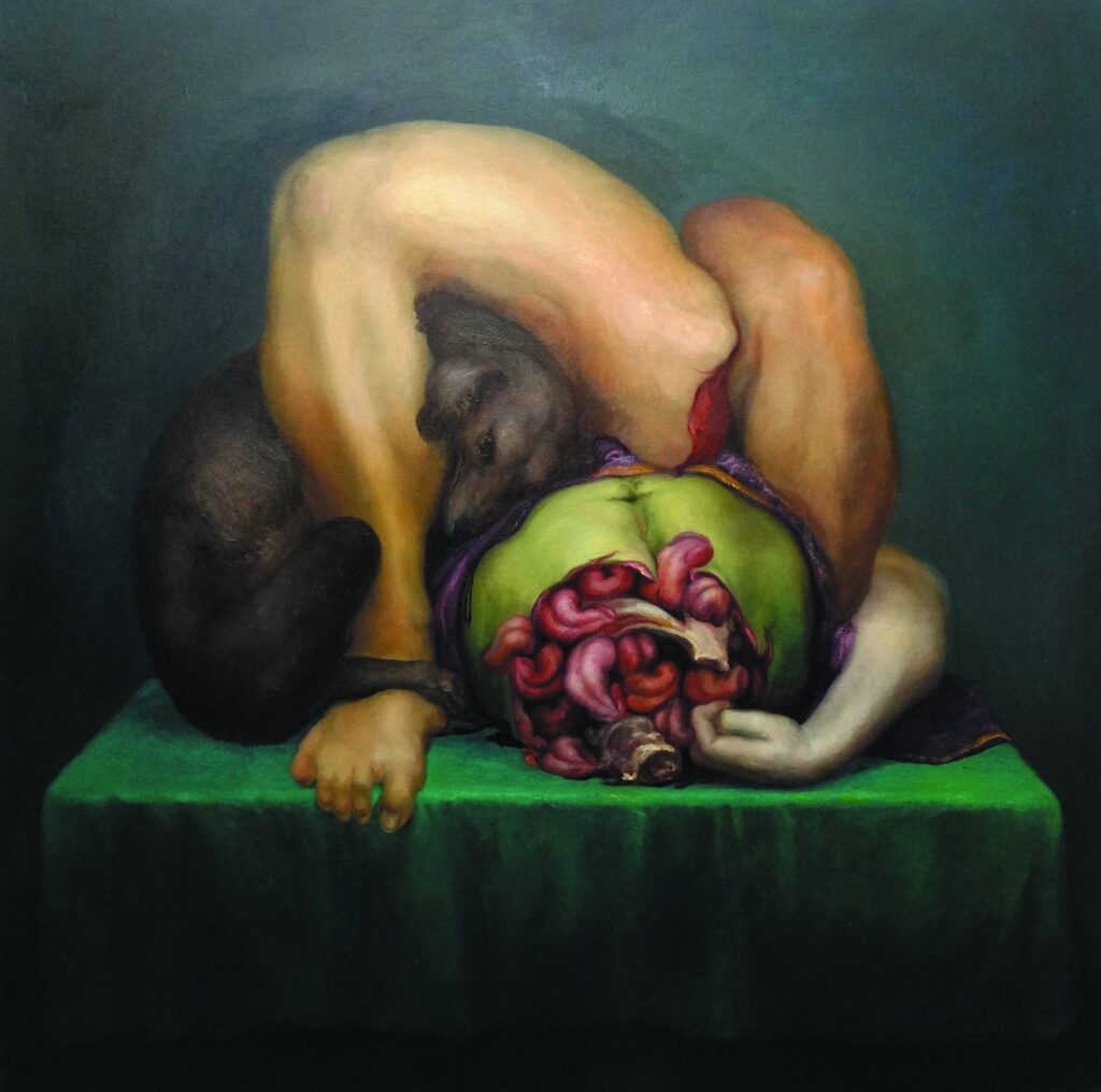 Gender: Trauma: Memory, by Dumith Kulasekara, 2013-2014, Oil on canvas