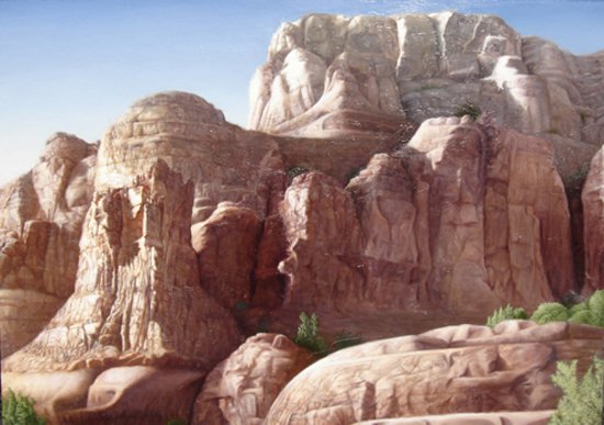 Camel Rock, Sedona, by Thomas Legaspi, 2007, Oil on wood panel