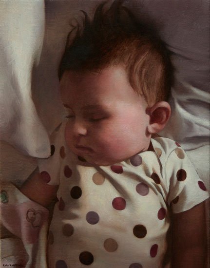 Isabella Asleep, by Amber Lia-Kloppel, 2011, Oil on linen