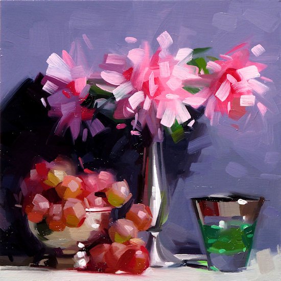 Three Metal Containers, by Dik F. Liu, 2012, Oil on panel