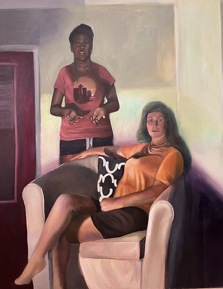Juntas Pero Separadas, by Vitaly Lopez, 2021, oil on canvas