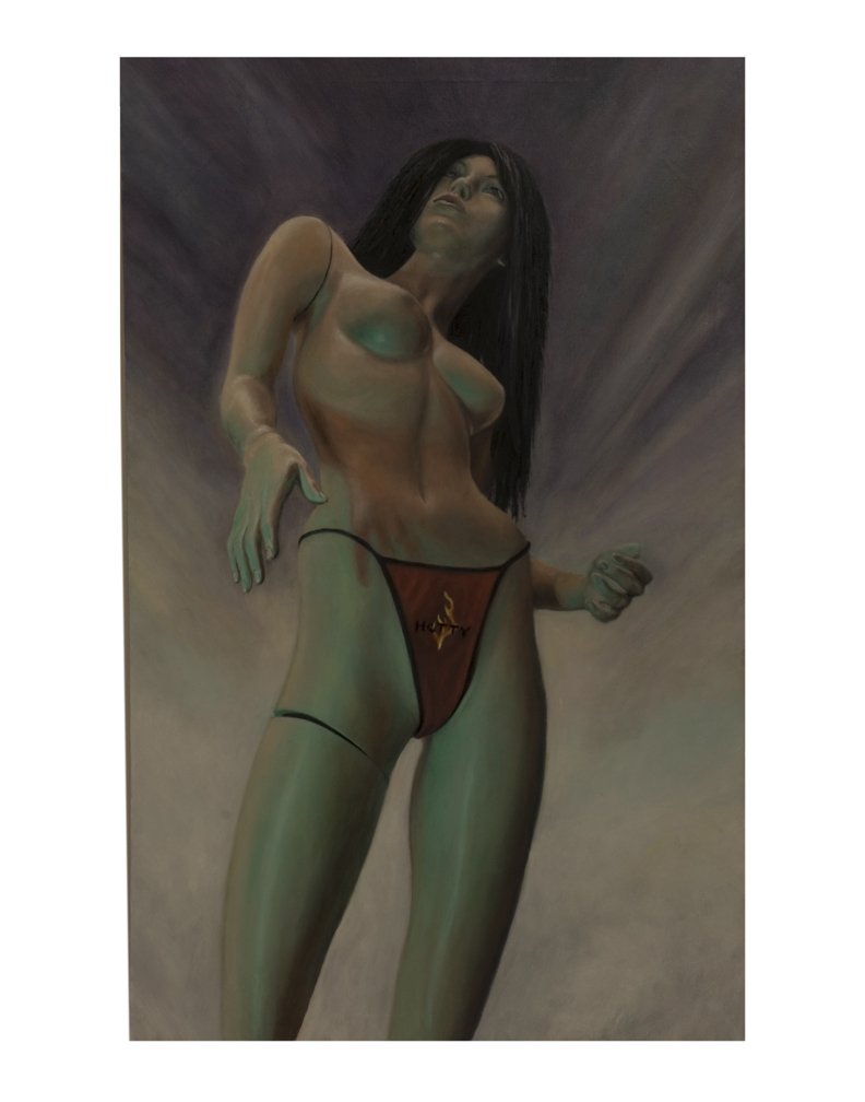 Ultra Girl, by Christopher Lopresti, oil on canvas