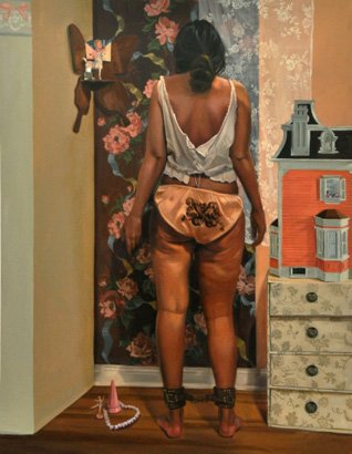 Lux Standing, by Panteha Malekzadeh, 2009, oil on linen