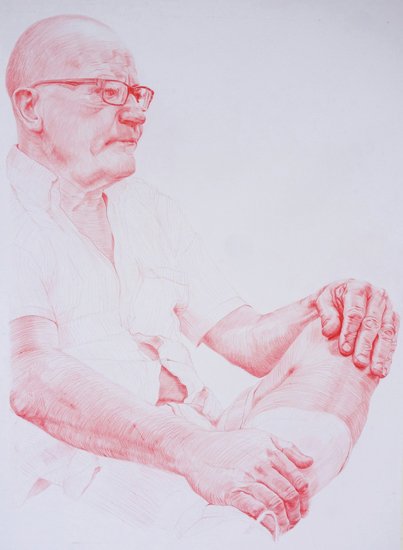 Untitled, by Lisa Manley, 2013, Watercolor pencil on paper