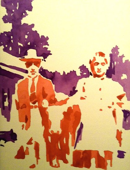Homesteaders, by Benjamin Martins, 2011, Watercolor on paper