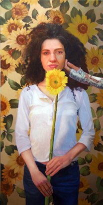 Sunflowers, by J. Adam McGalliard, 2009, Oil on linen