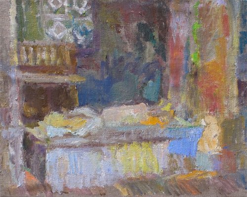 Gisant, Saint – Denis Basilica, by Gael Mooney, 2011, Oil on linen