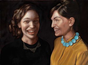 Two Ladies Laughing, by Gary Murphy, 2012, Oil on linen