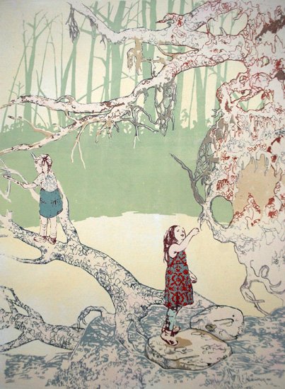 Brambly Underbelly, by Laura Peturson, 2014, screenprint