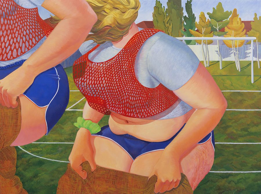 All That Meat and No Potatoes, by Maud Madsen, 2020, acrylic on linen