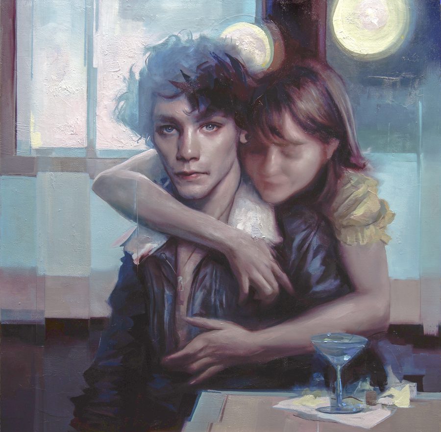 Hanging On, by Steve Forster, 2018, oil on board