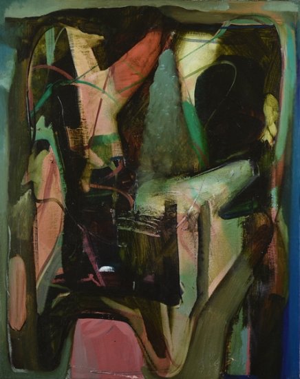 Two Figures, by Elliot Purse, 2015, Oil on canvas