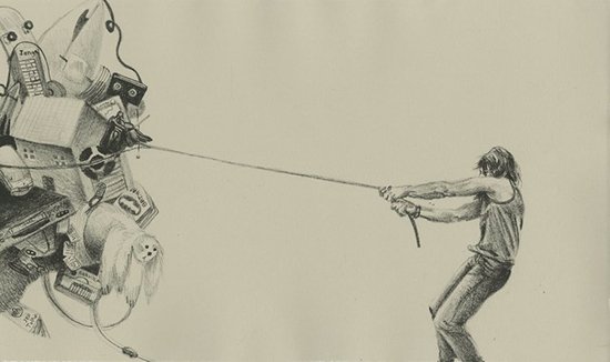 Pull Push, by Cassandra Read, 2015, Lithograph