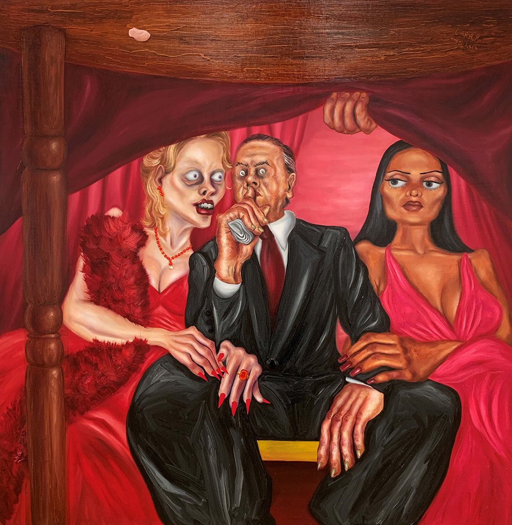 Hide and Seek, by Julie Severino, 2019, oil on panel
