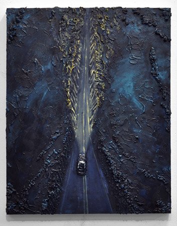 99 Skyline, by Jason Sho Green, 2011, Oil on acrylic on panel