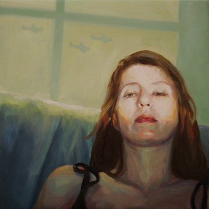 Sara with Spitfires, by Imogen Slater, 2010, Oil on linen