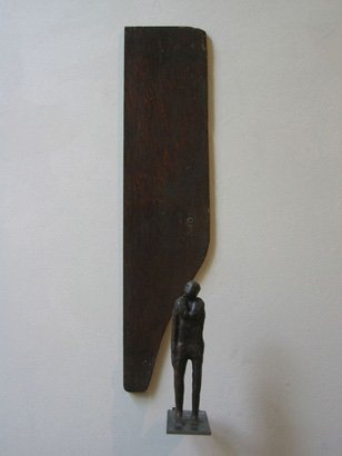 Wreck, by Kathy Stecko, 2008, wood, and steel