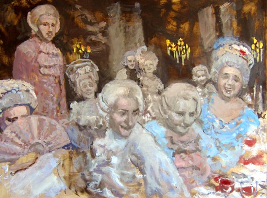 Rococo Party, by Boris Tyomkin, 2012, Oil on canvas