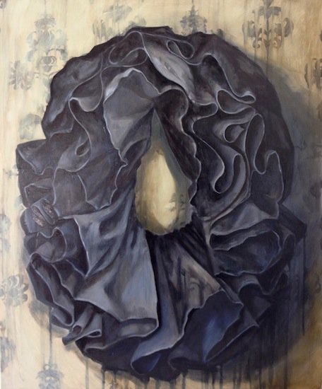 Hanging Black Ruff, by Patrizia Vignola, 2012, Oil on panel