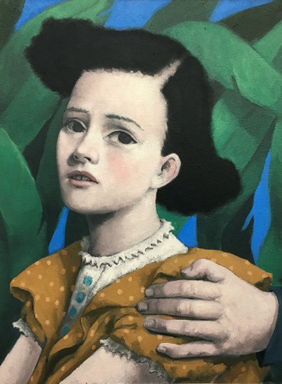 Girly, by Mitra Walter, 2016, Oil on wood