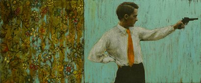 Janus 4, by Mitra Walter, 2010, Oil on two panels