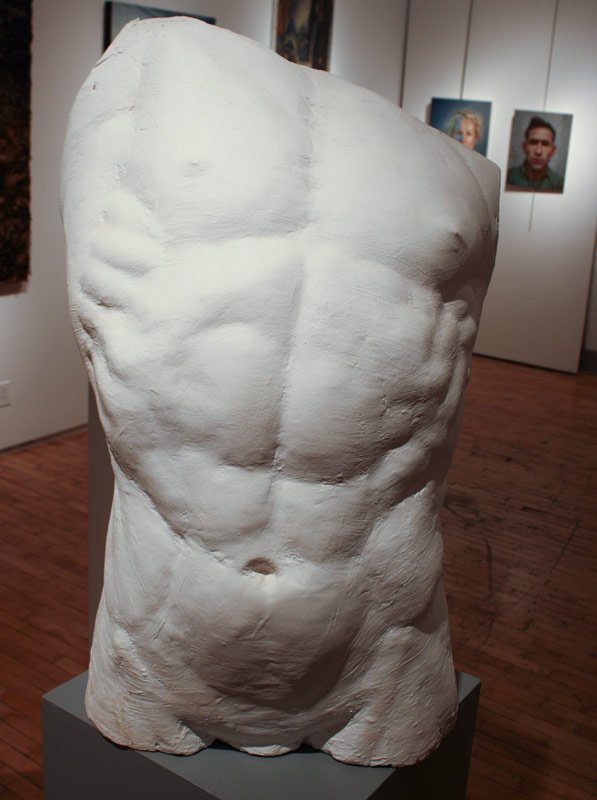 Torso, by Daniel Williams, 2011, plaster